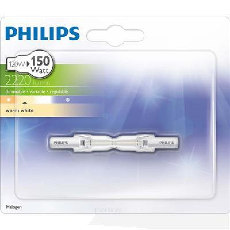 PHILIPS R7s 120W > (150w) Kort Plusline ES Halogeenlamp 2-Kneeps 78mm