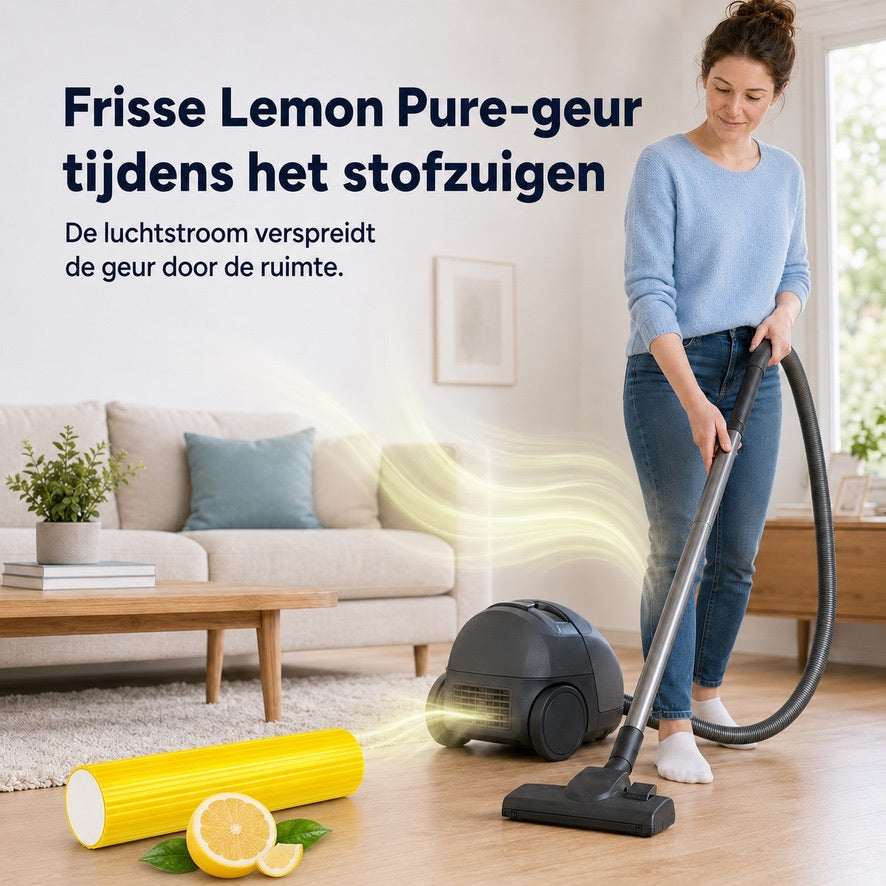 DEGG Lemon Pure Geurstaafjes voor Stofzuiger | Frisse Citroengeur tijdens het Stofzuigen | 5 Stuks