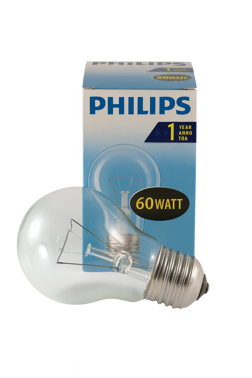 PHILIPS Gloeilamp 60Watt E27 Helder Standaardlamp (6 STUKS)