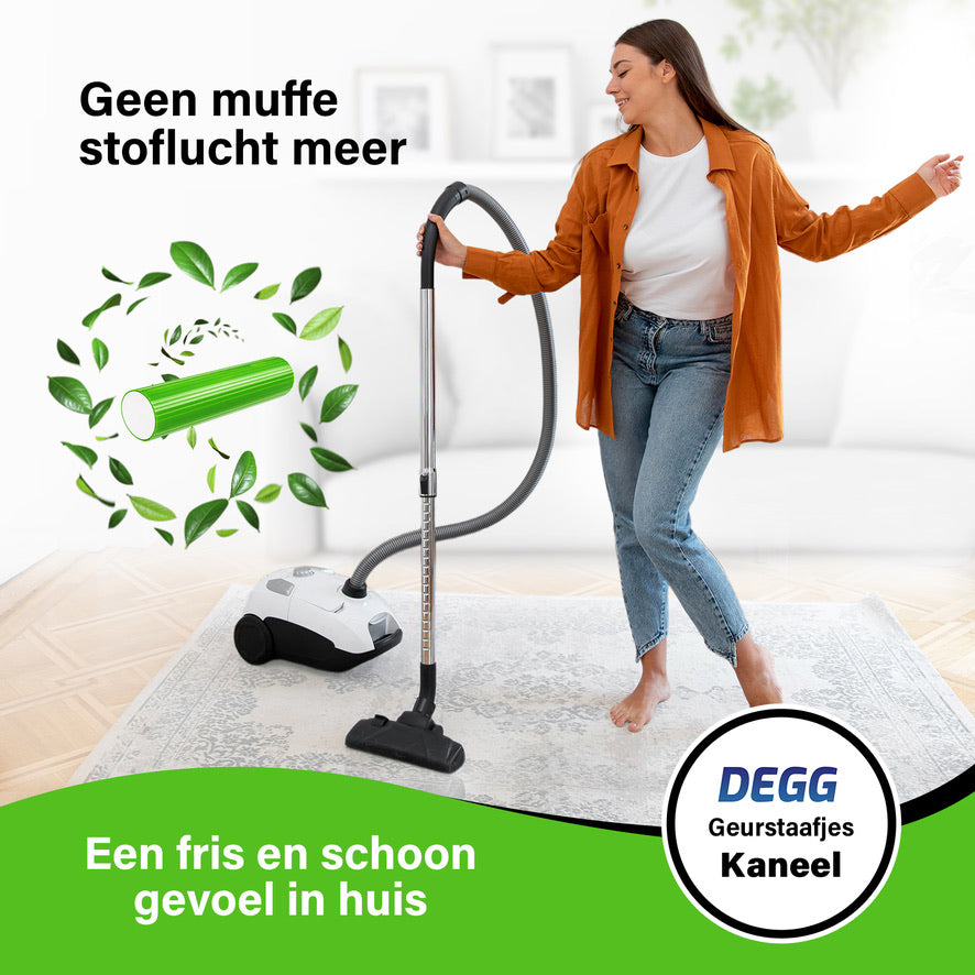 DEGG® Stofzuiger Geurstaafjes Kaneel – Cinnamon Spice Stofzuiger Parfum & Luchtverfrisser – 5 Stuks