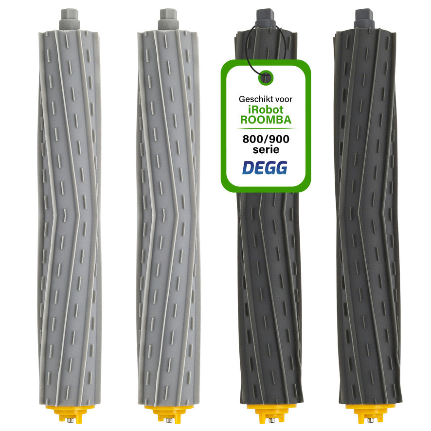 DEGG® - Rubberen bortels geschikt voor iRobot roomba 800/900 serie - Geschikt voor iRobot Roomba onderdelen - Roomba rollers - 2 SET(S)